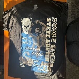 WWE Stone Cold Steve Austin Black Graphic Tee